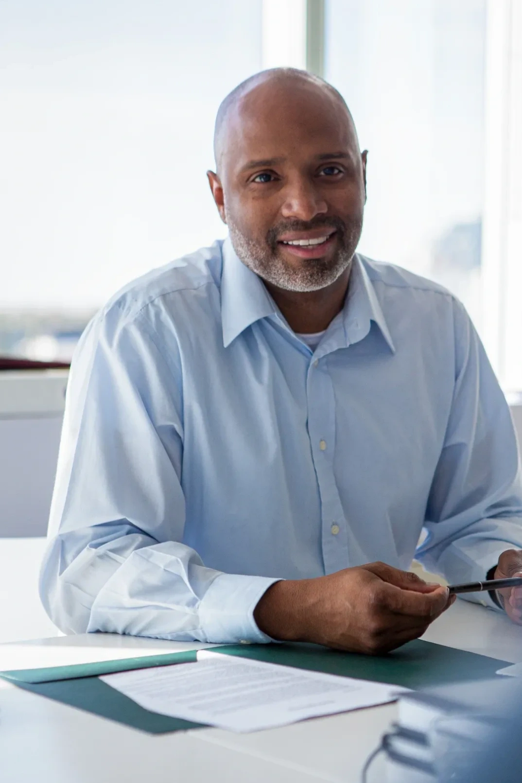 Professional advisor meeting with a client